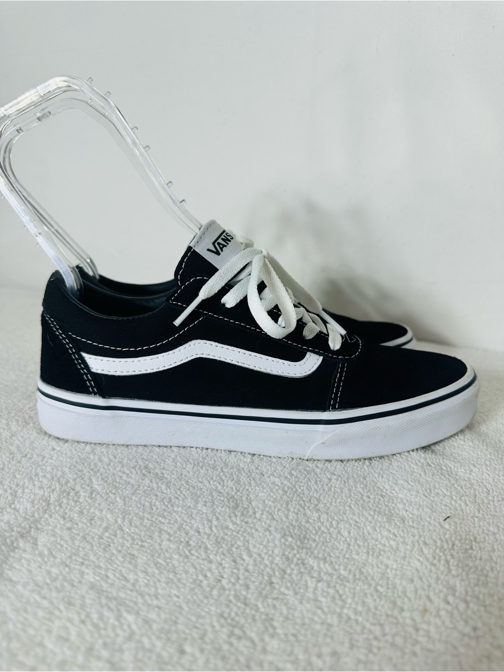 Vans Ward Black White Low Top Skate Shoes Youth 6.5 Sneakers Streetwear